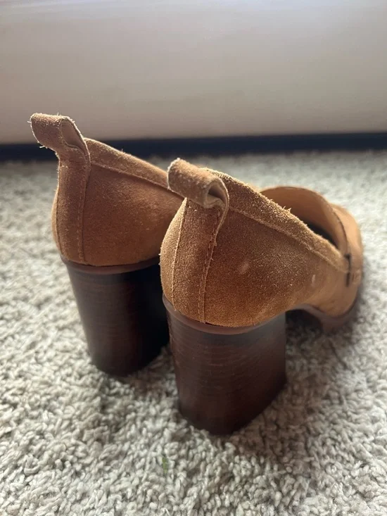 Crown Vintage Women's Suede Loafers in Tan Brown - Picture 7 of 9